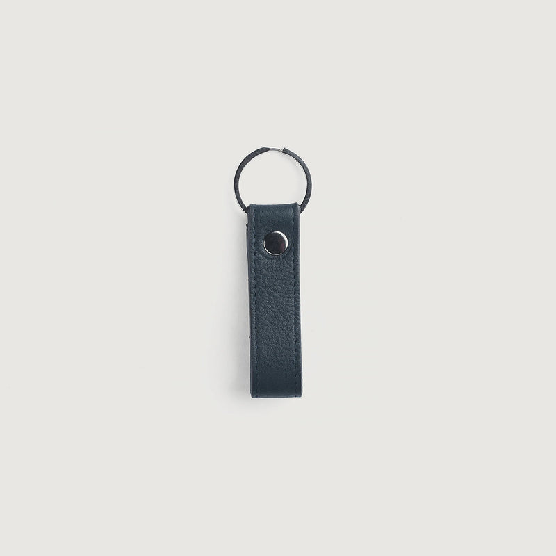 Adkins Blue Leather Keychain