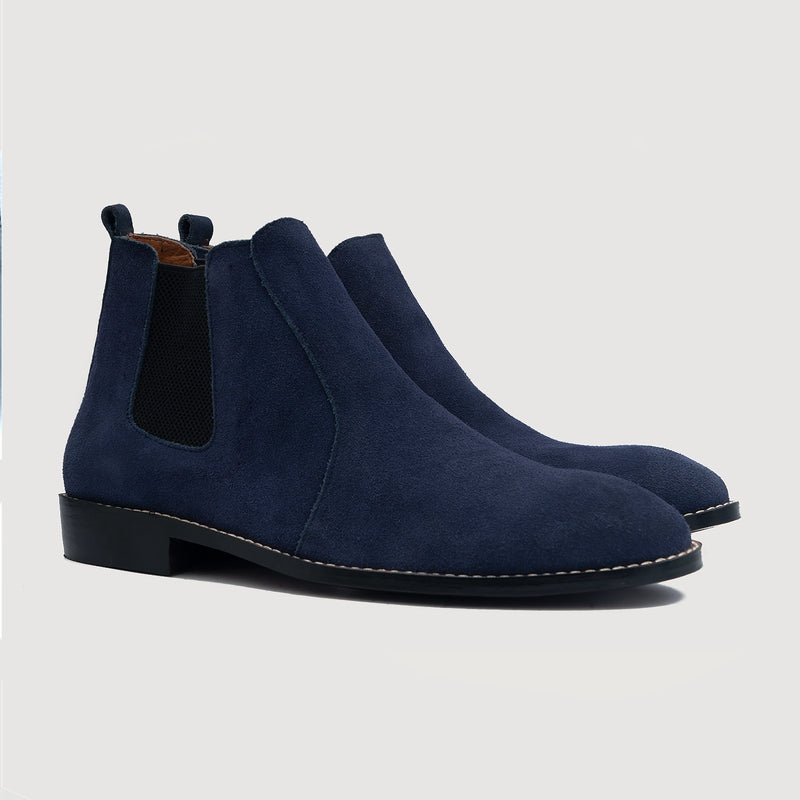 Clarkson Chelsea Midnight Blue Suede Leather Boots