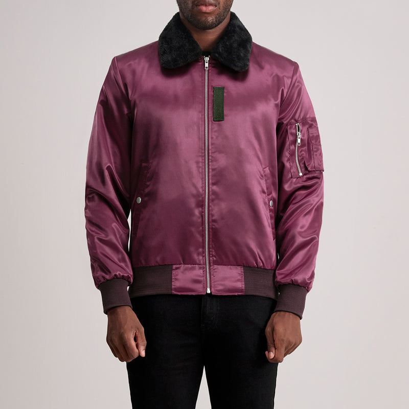 Clyde B-15 Maroon Bomber Jacket
