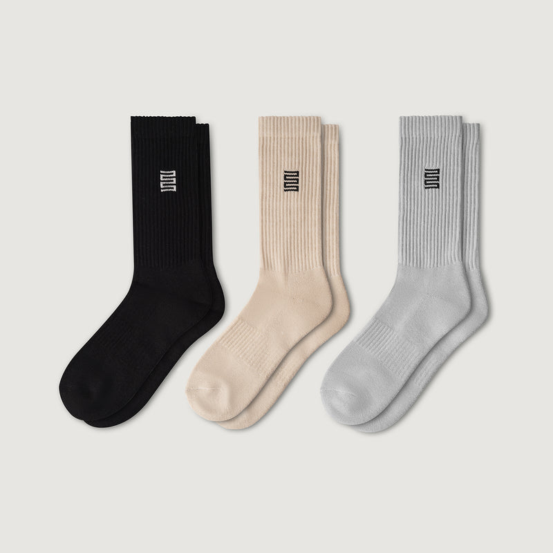 Cotton Crew Socks 3-Pack