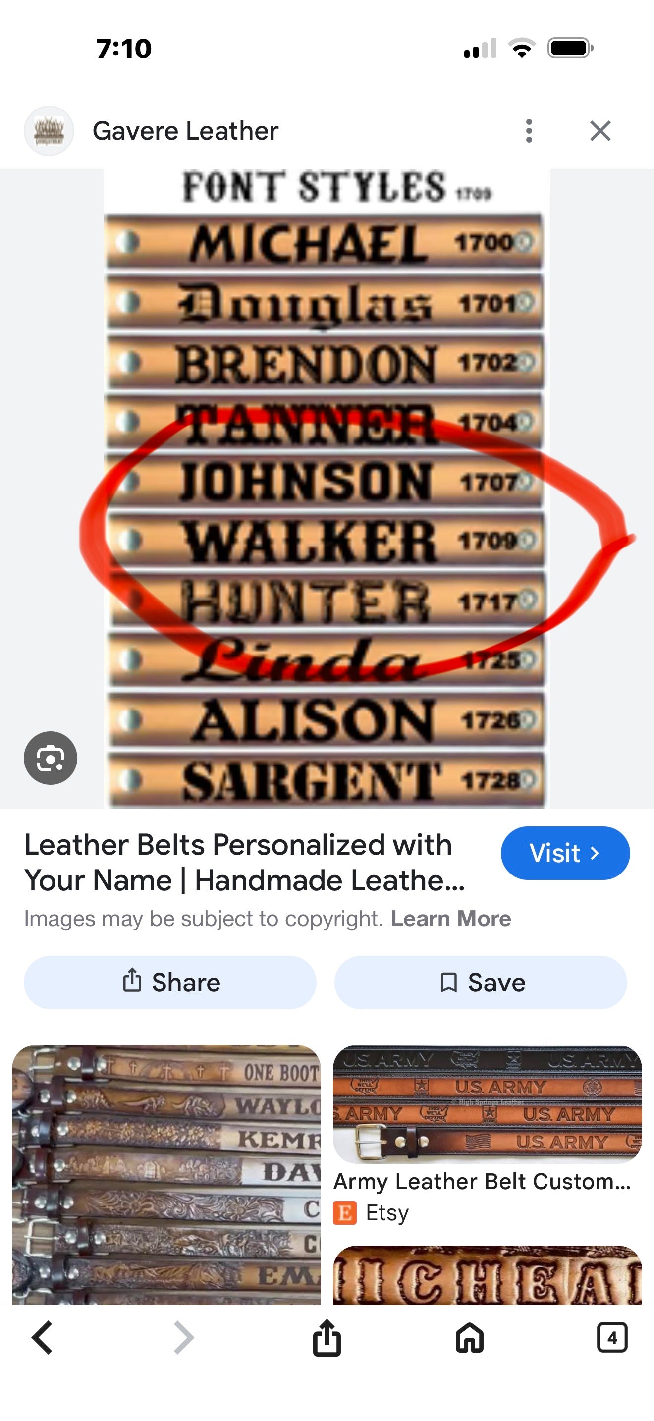 Custom Ally Smith Leather Reversible Dress Belt