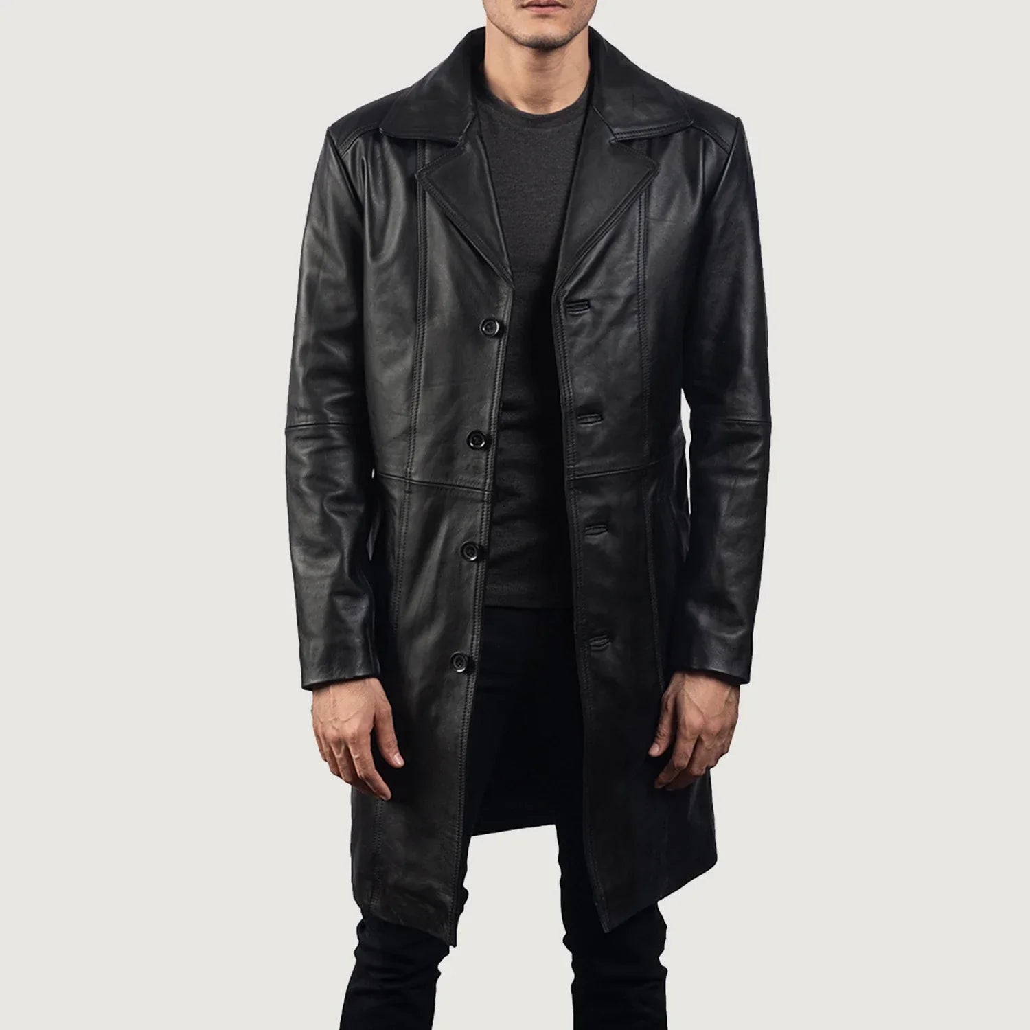 Custom Charles Kinnan Leather Coat