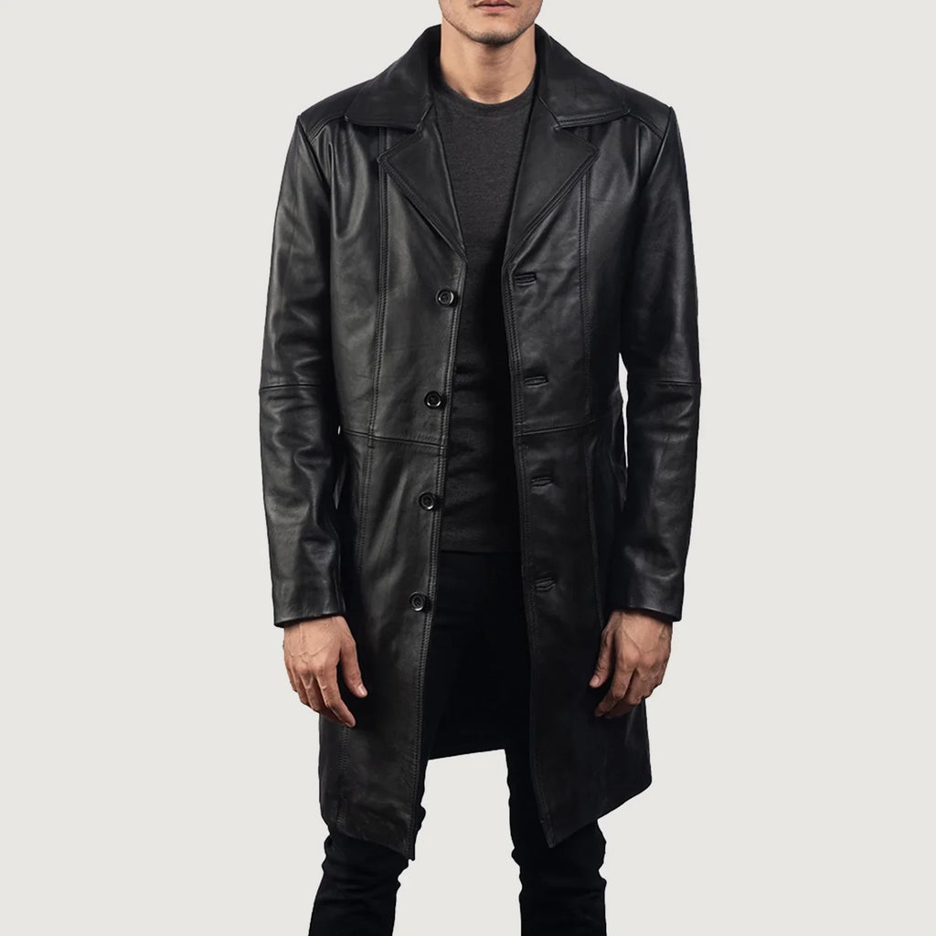 Custom Charles Kinnan Leather Coat