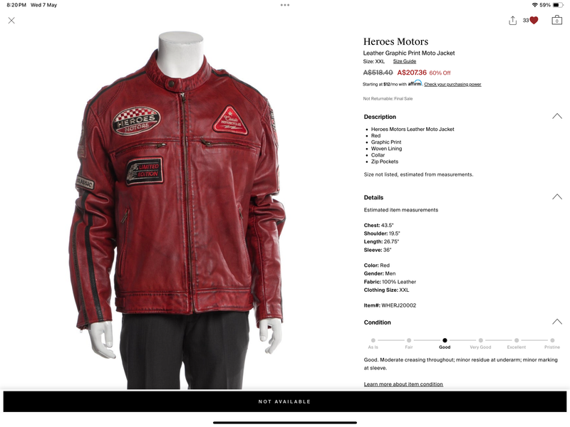 Custom Col Meffan Leather Jacket