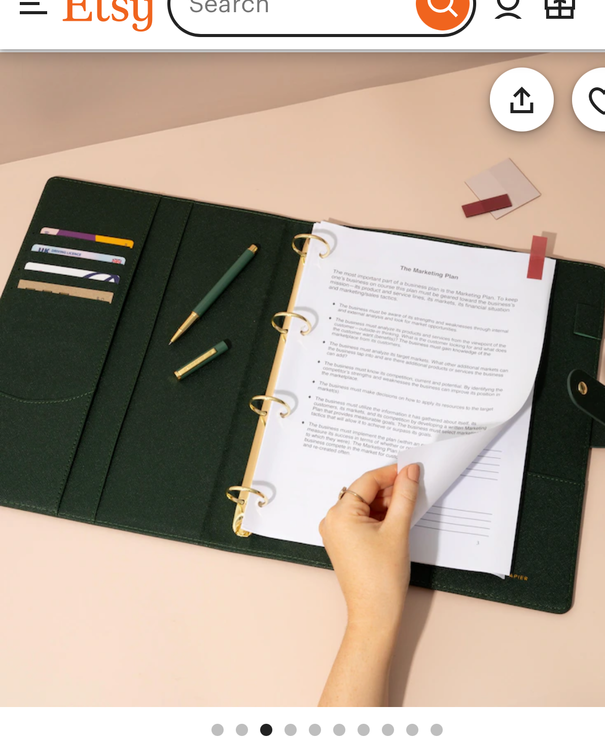 Custom Haseeb Leather Portfolio Organizer