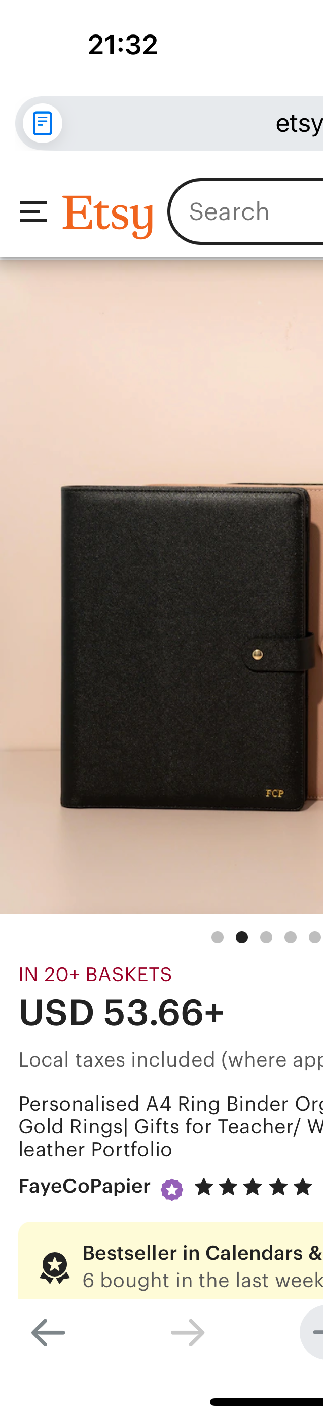 Custom Haseeb Leather Portfolio Organizer