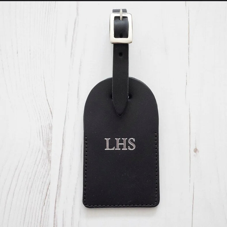 Custom Lis Helmic Leather Luggage Tag