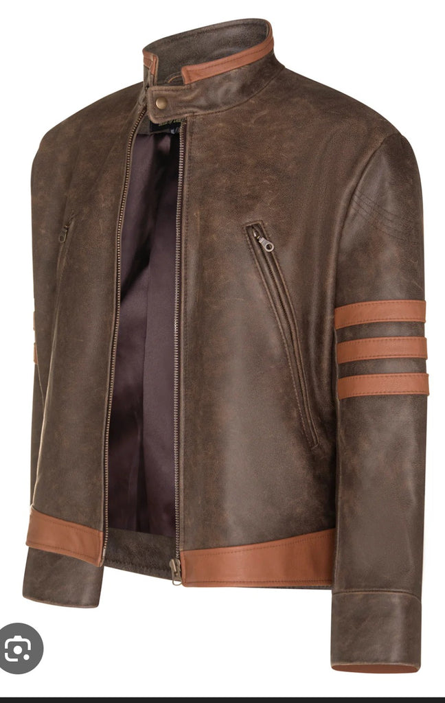 Custom Mason Gray Leather Jacket