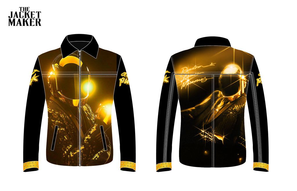 Custom Matthew Ochoa Golden Leather Jacket