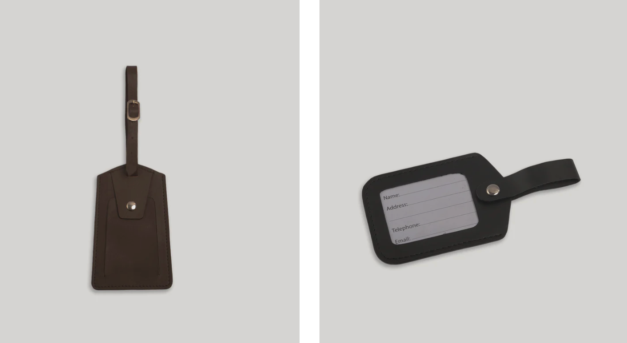 Custom Maya Varma-Wilson Leather Luggage Tag