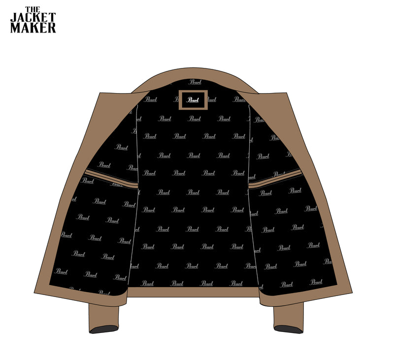 Custom Pearl Drums Leather Jacket Sample