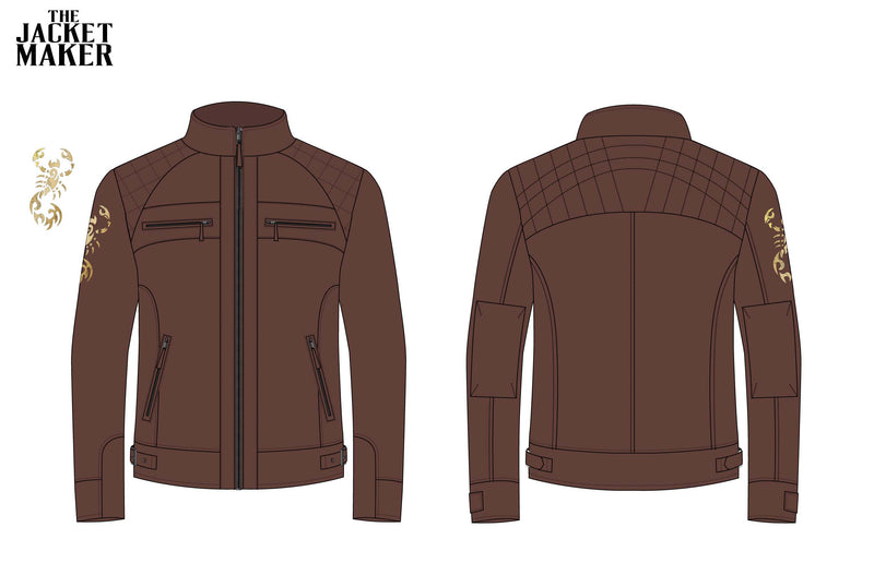 Custom Richard Norman Brown Leather Jacket 1/2 Installments