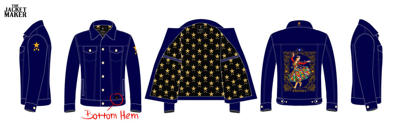 Custom Rostam Rozi Denim Jacket Sample