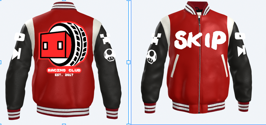 Custom Skip Media Leather Jacket Sample