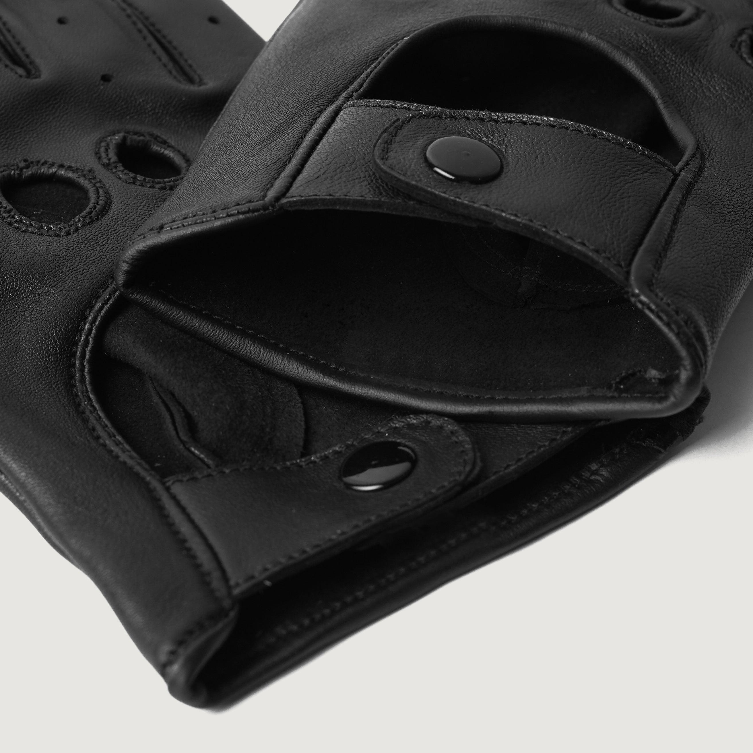 Ferdinand Black Leather Driving Gloves