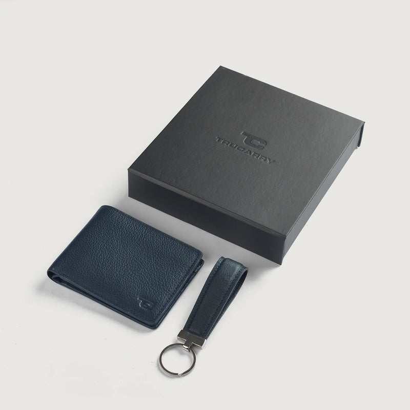 Marvin Blue Leather Gift Set