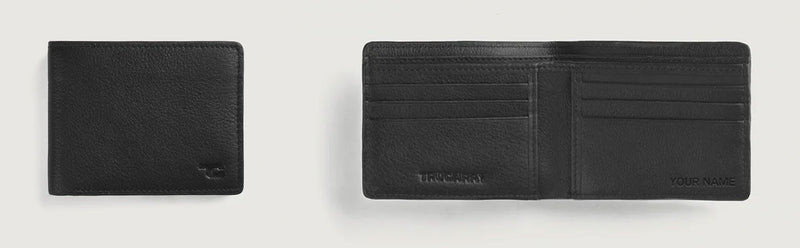 Personalized Bi-Fold Wallet With Name/Initials Engraving - Add On