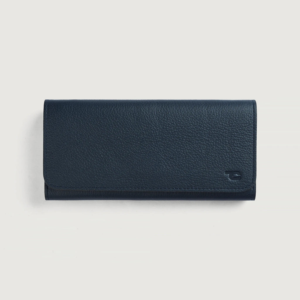 Taylor Blue Leather Continental Wallet