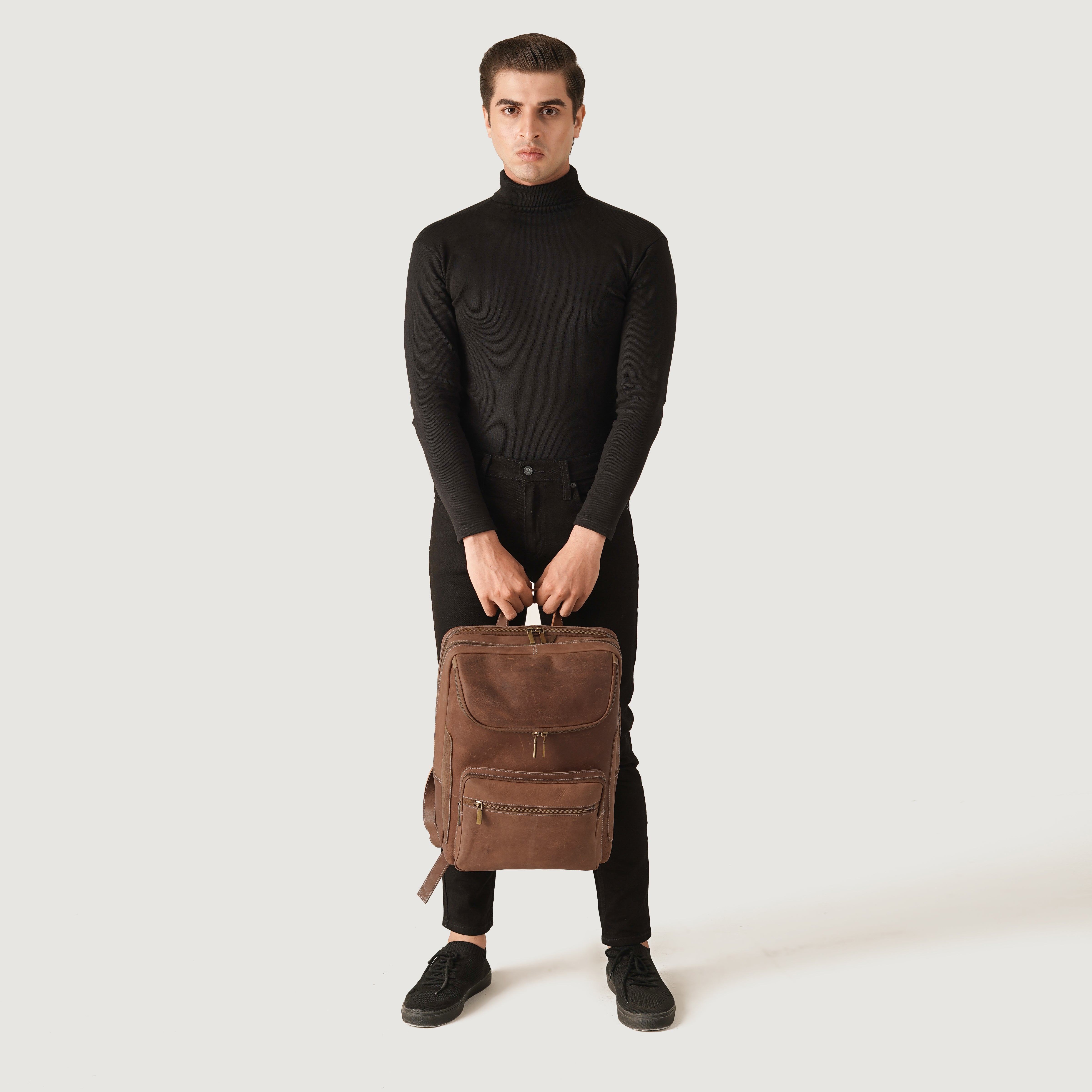 The Bedford Vintage Tan Leather Backpack